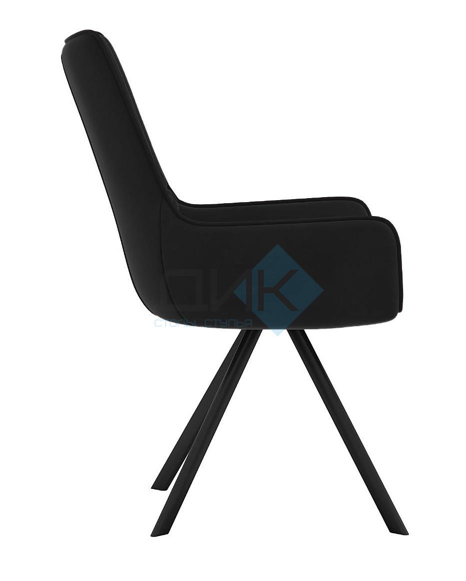 Стул DikLine 289 поворотный К21 черный, ножки черные