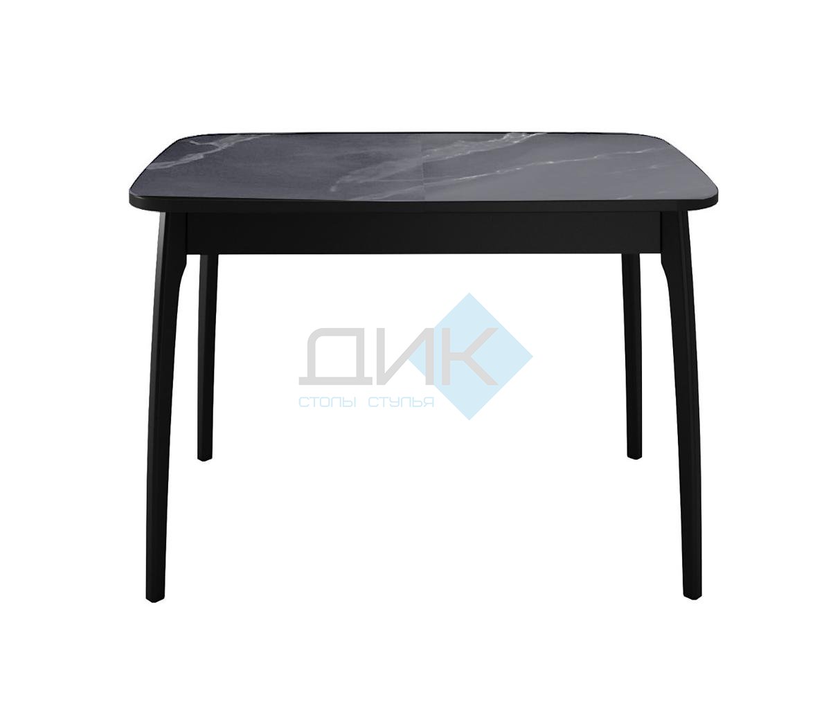 Стол DikLine MK40 Керамика Серый мрамор/подстолье черное/опоры черные