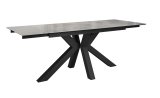 Стол DikLine SFE140 Керамика Italian Grey (глянец серый)/подстолье черное/опоры черные (2 уп.)