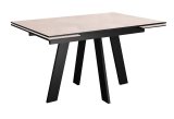Стол DikLine SKM120 Керамика Krater Perla (бежевый матовый)/подстолье черное