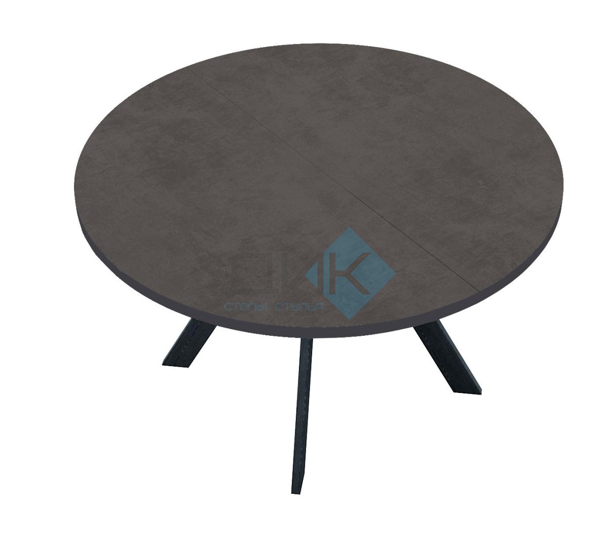 Стол DikLine RD100 Хромикс бронза/опоры черные