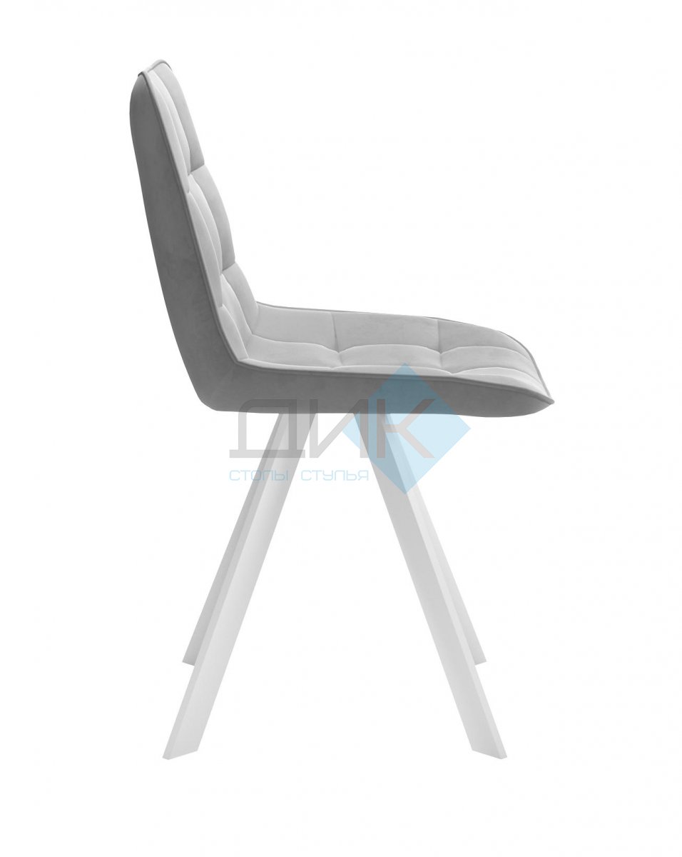Стул DikLine 229 поворотный, B22 GREY, ножки белые
