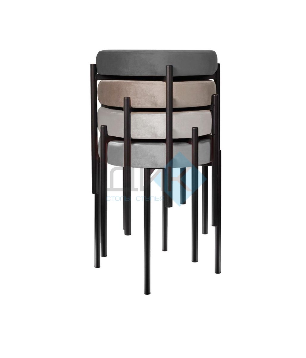 Табурет M DikLine, M13 светло-серый, ножки белые