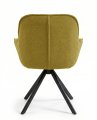 Стул DikLine 254 поворотный, BL08 горчица, ножки черные