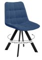 Стул DikLine 229 поворотный, B8 BLUE, ножки черные