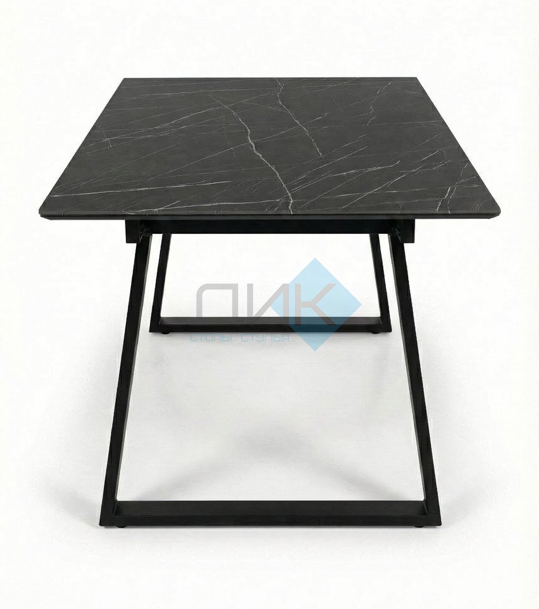 Стол DikLine DZ160 Камень Пьетра Гриджиа чёрный/черные (2 уп.)