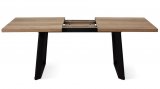 Стол DikLine ZL140 дуб галифакс / черный/опоры черные