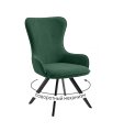Стул DikLine 333 поворотный TW14 зеленый, ножки черные