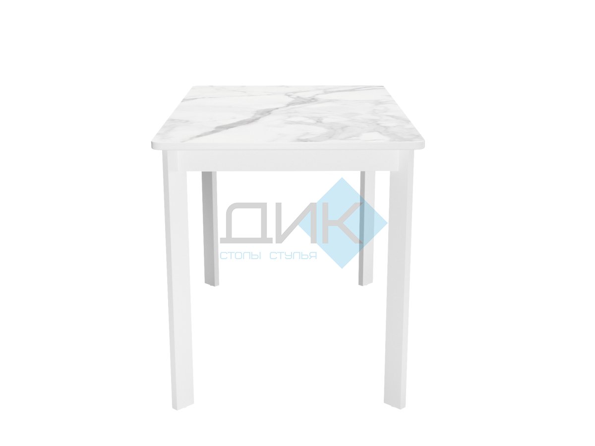 Стол DikLine LK110 Керамика Белый мрамор/подстолье белое/опоры белые