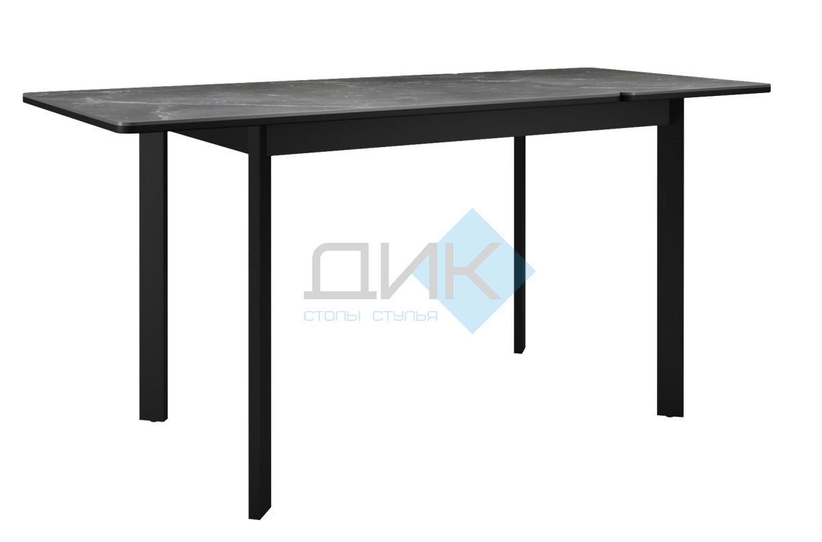 Стол DikLine LK110 Керамика Черный мрамор/подстолье черное/опоры черные