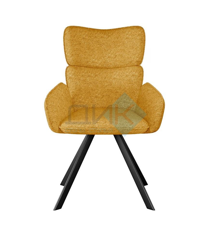 Стул DikLine 501 поворотный NS Gold горчица, ножки черные