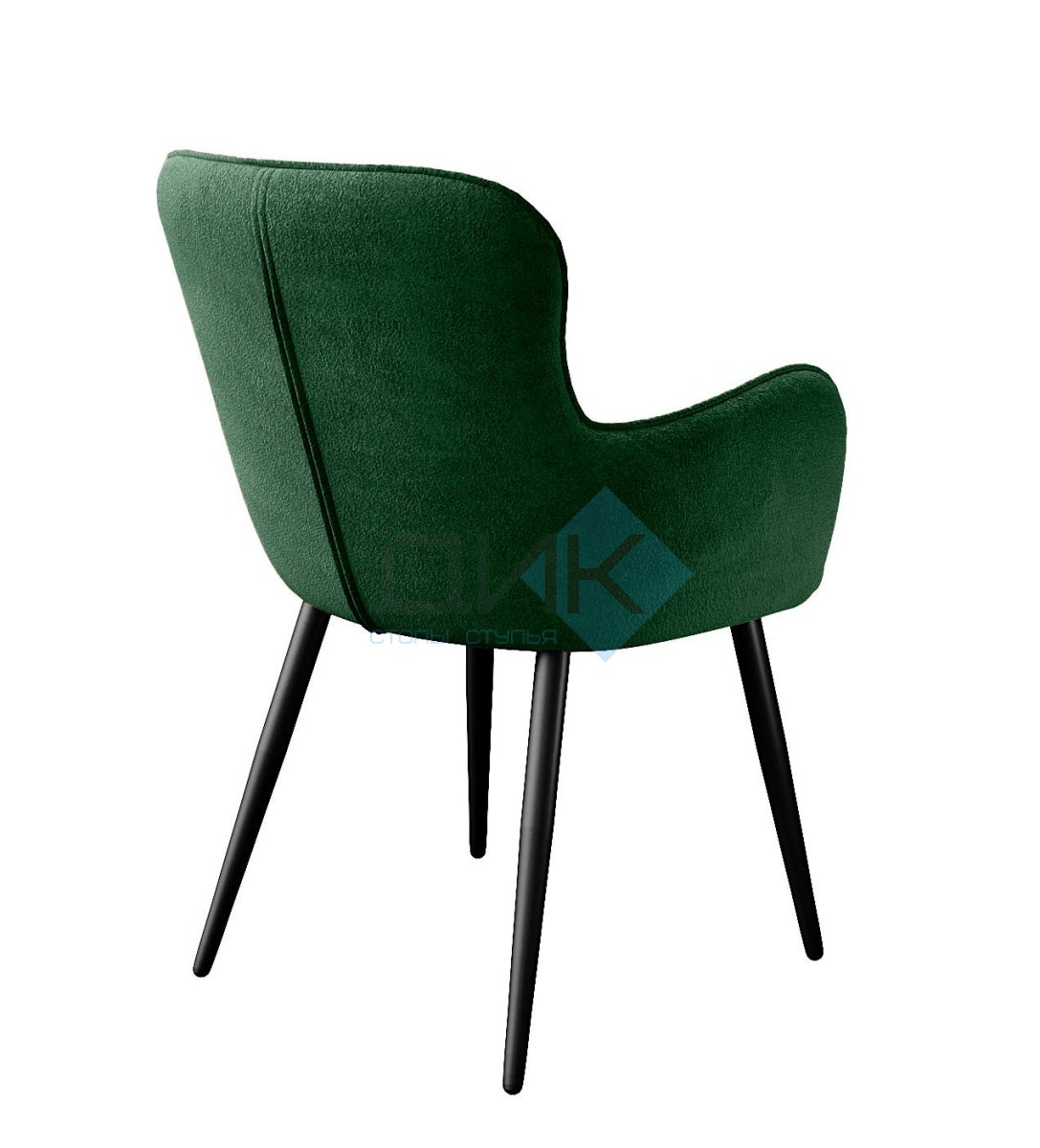 Стул DikLine 503 поворотный TW14 зеленый, ножки черные