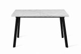 Стол DikLine HB120 Мрамор Кристал белый/опоры черные