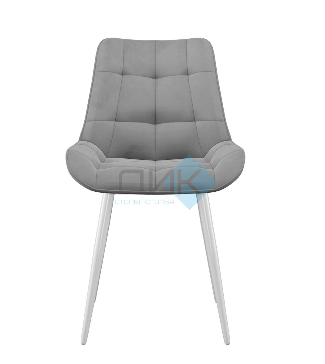 Стул DikLine 226 поворотный B22 GREY, ножки белые