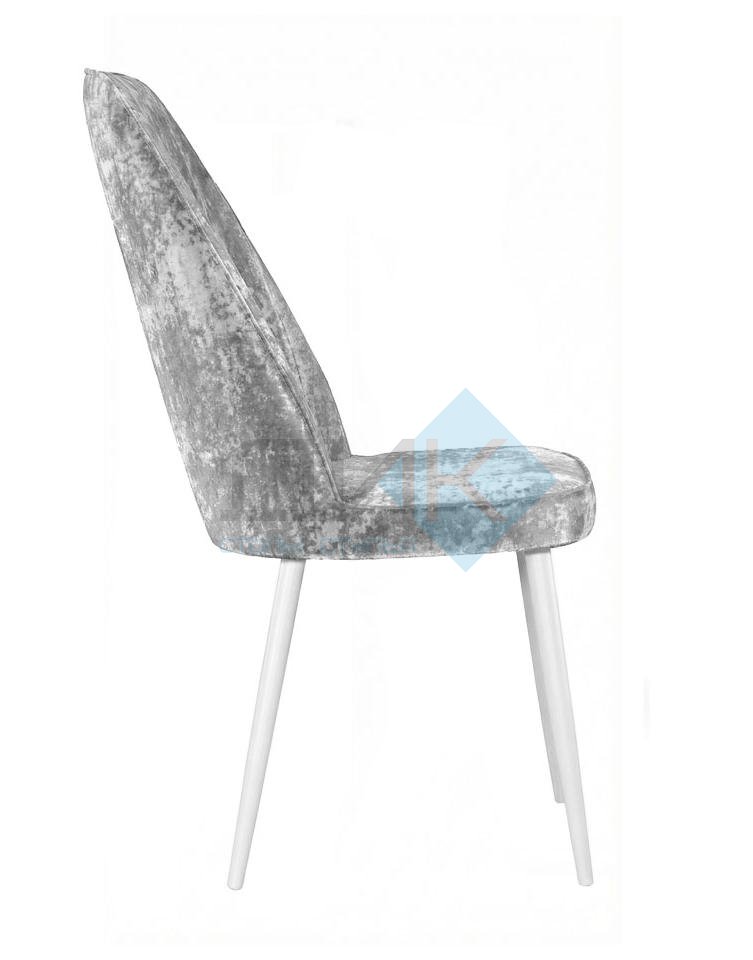 Стул DikLine 327 поворотный M13 светло-серый, ножки белые