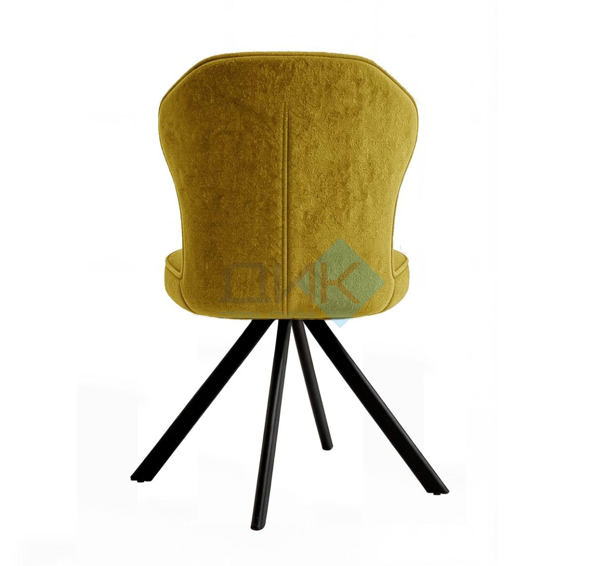 Стул DikLine 238 поворотный BL08 горчица, ножки черные