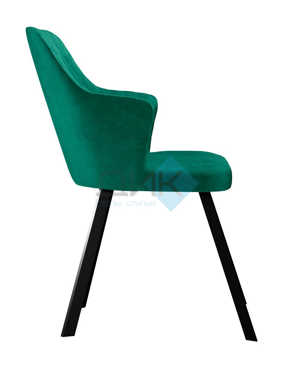 Стул DikLine 345 K13 изумруд, ножки черные