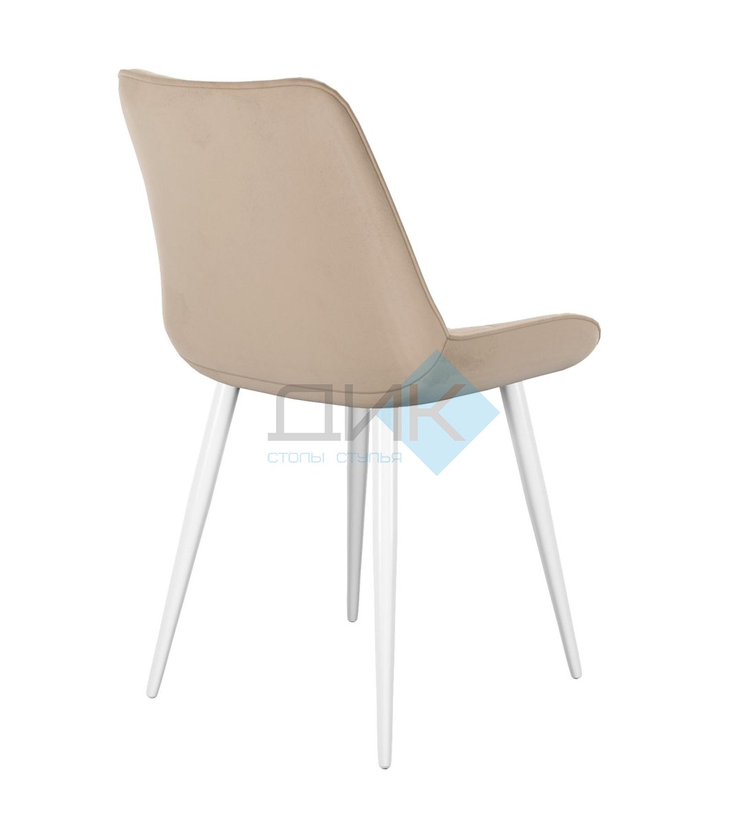 Стул DikLine 226 поворотный B03 BEIGE, ножки белые