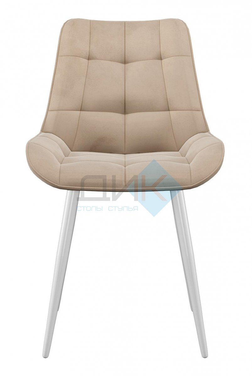 Стул DikLine 206М B03 BEIGE, ножки белые