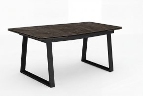 Стол DikLine DKZ200 Керамика Tundra Gris (темно-серый суперглянец)/подстолье черное/опоры черные (2 уп.)