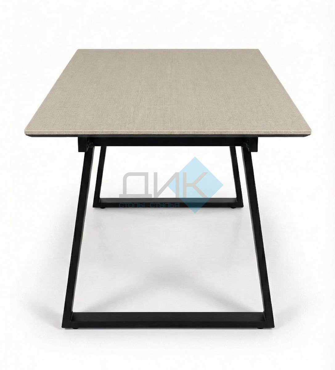 Стол DikLine DZ160 Текстиль бежевый/черные (2 уп.)