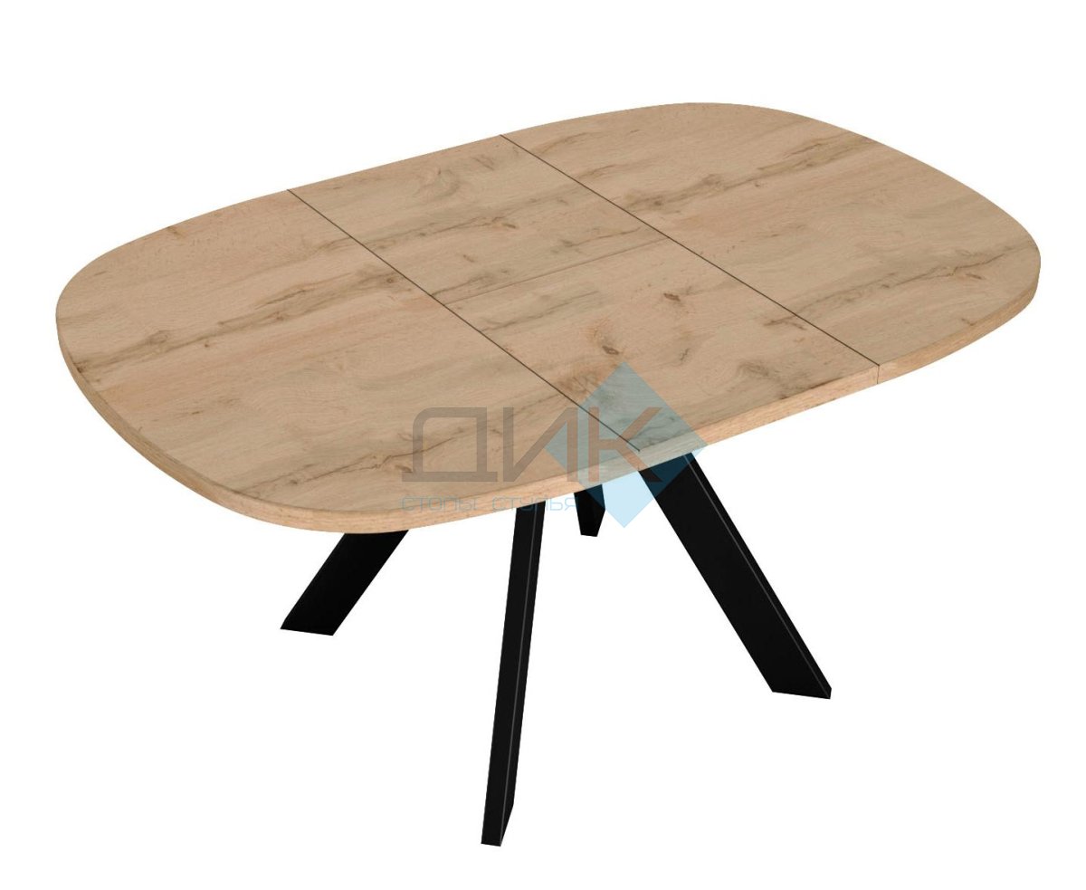 Стол DikLine B110 Дуб галифакс/опоры черные