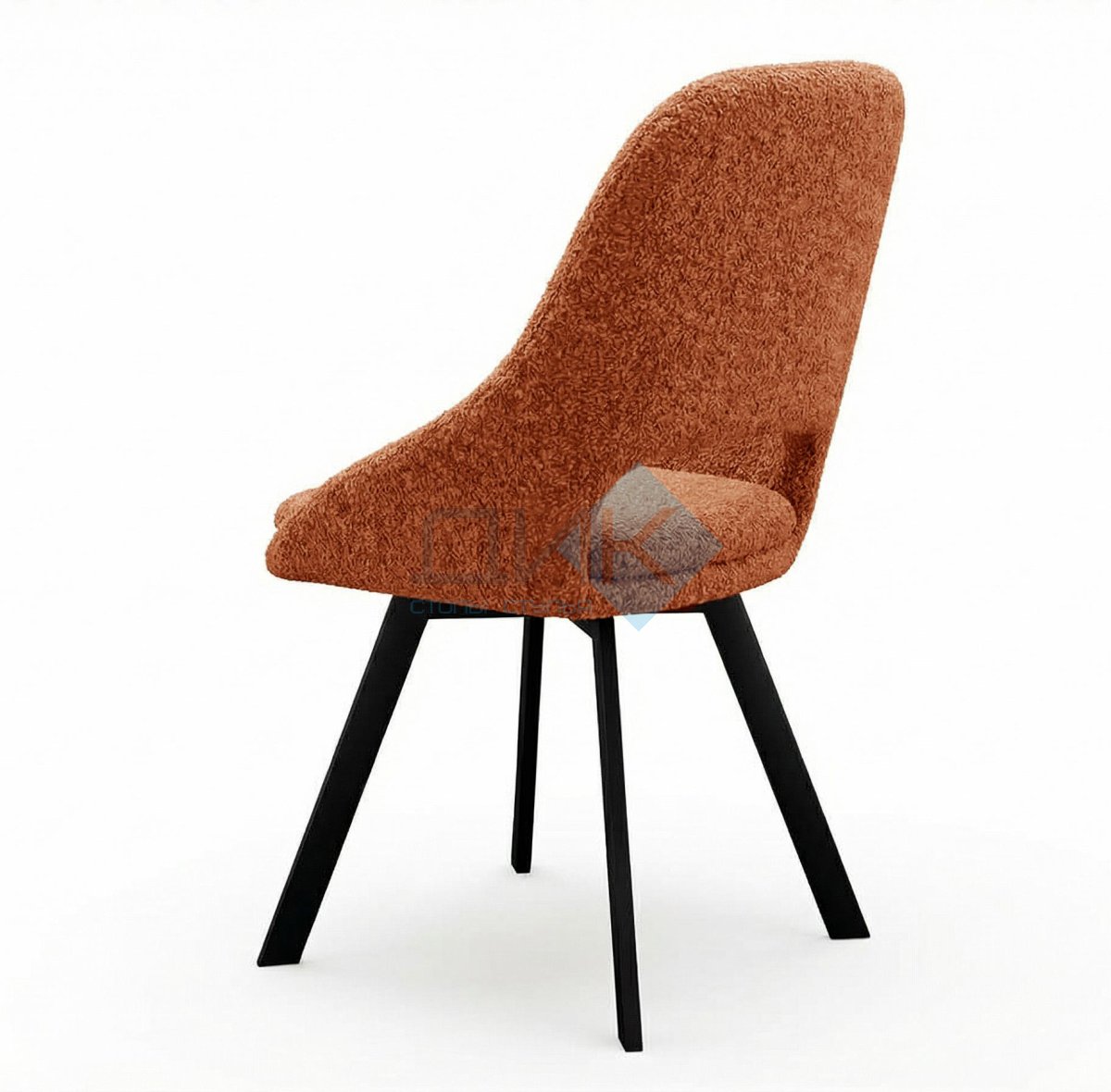 Стул DikLine 247 поворотный, BL07 терракотовый, ножки черные