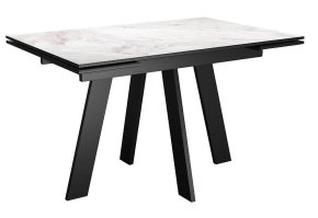 Стол DikLine SKM120 Керамика Italian Grey (глянец серый)/опоры черные