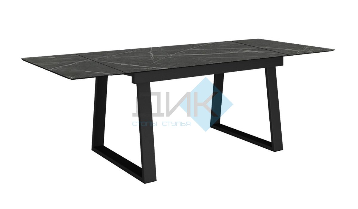 Стол DikLine DZ160 Камень Пьетра Гриджиа чёрный/черные (2 уп.)