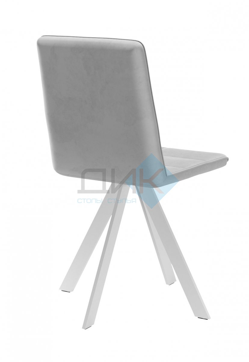 Стул DikLine 230 поворотный B22 GREY, ножки белые