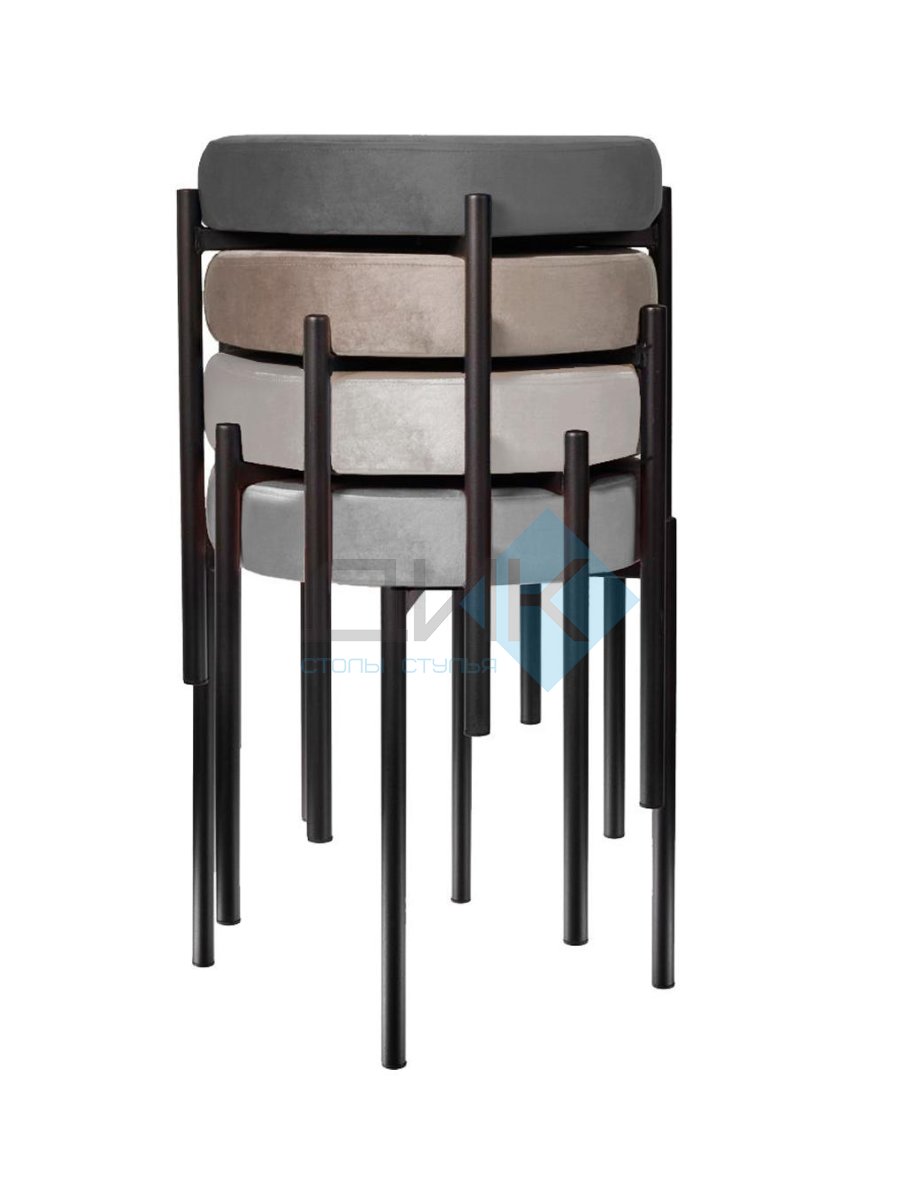 Табурет M DikLine, M02 бежевый, ножки белые