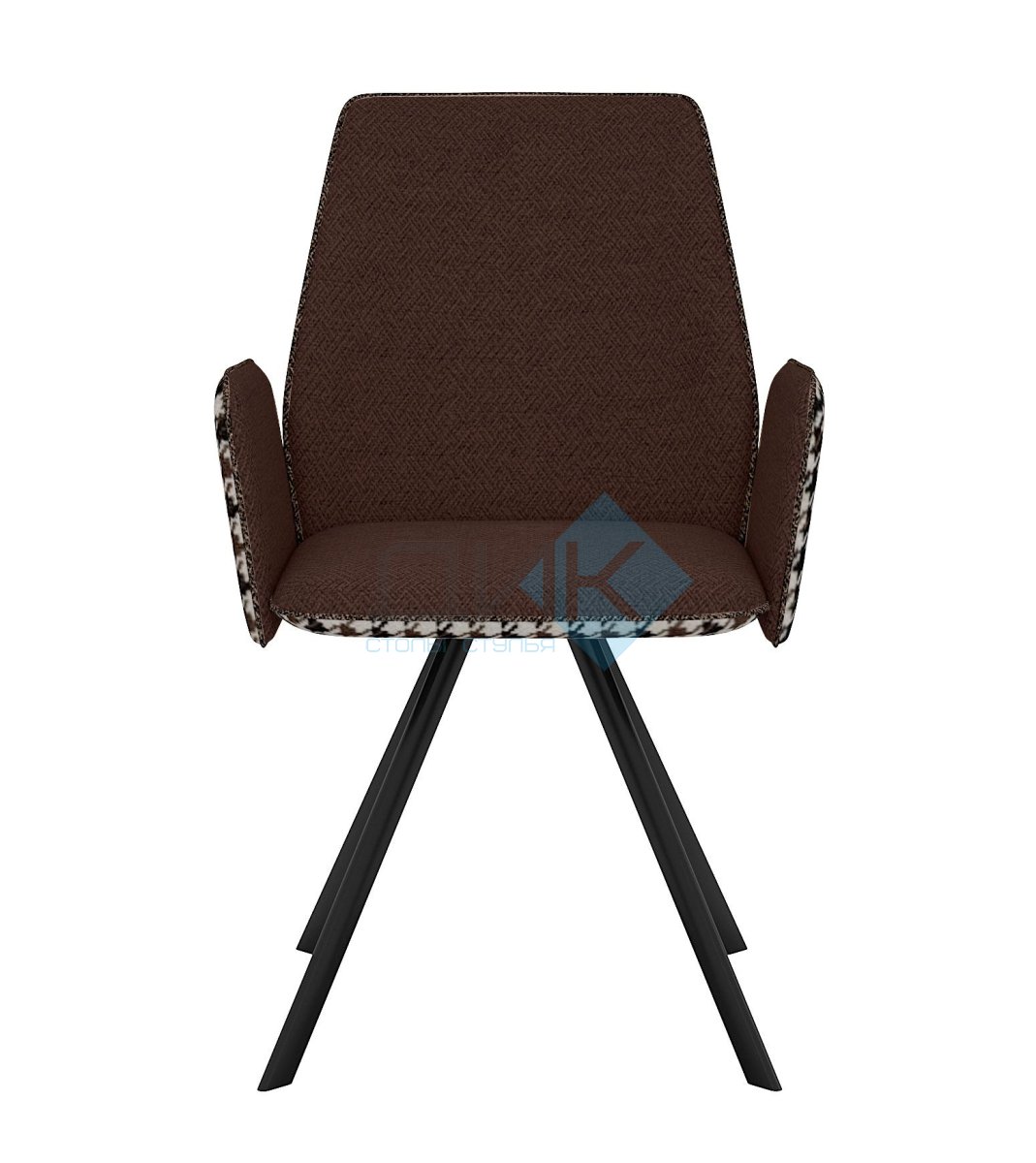 Стул DikLine 293 поворотный SB3/A2 шоколад, ножки черные