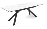 Стол DikLine SKW140 Керамика белая FNZ 9206037/подстолье черное/опоры черные (2 уп.)