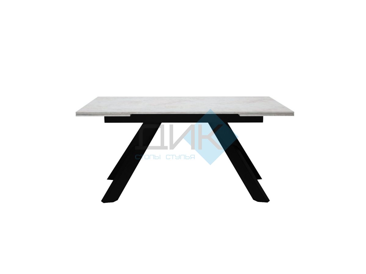 Стол DikLine DX140M Хромикс белый/опоры черные (2 уп.)