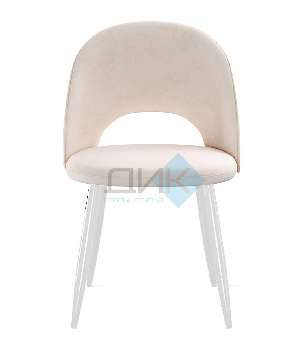 Стул DikLine 283 поворотный C103 крем, ножки белые