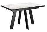 Стол DikLine SKM140 Керамика Italian Grey (глянец серый)/опоры черные