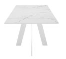 Стол DikLine SKM110 Керамика Белый мрамор/опоры белые