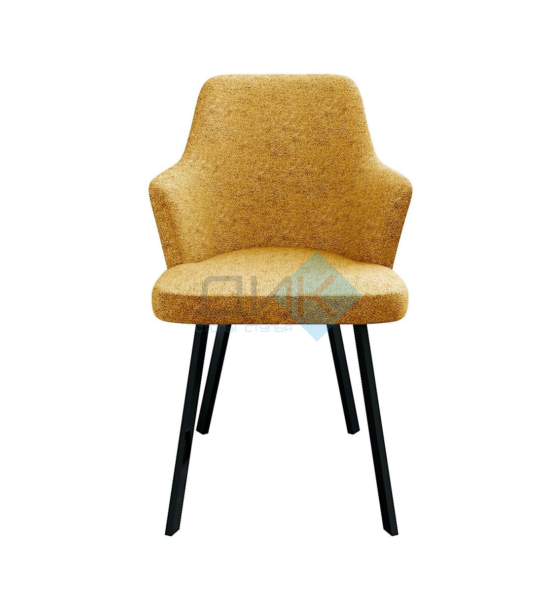 Стул DikLine 235 поворотный, NS Gold горчица, ножки черные
