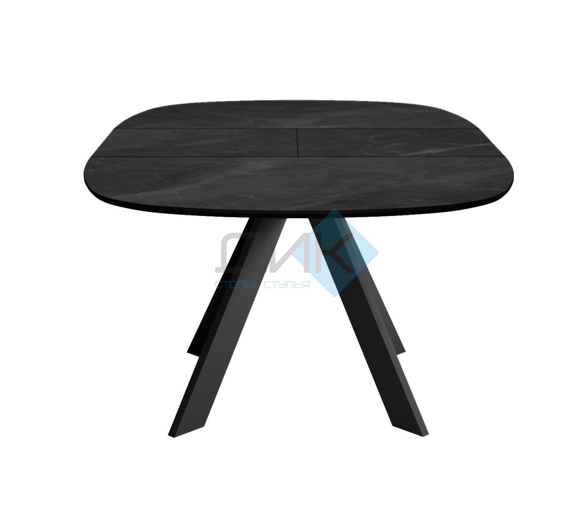 Стол DikLine BK100 Керамика Черный мрамор/подстолье черное/опоры черные