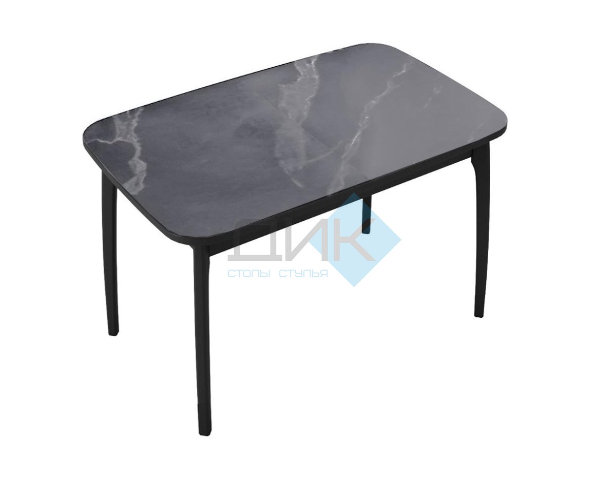 Стол DikLine MK40 Керамика Серый мрамор/подстолье черное/опоры черные