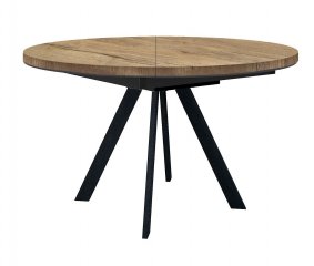 Стол DikLine RD120 дуб галифакс/ опоры черные