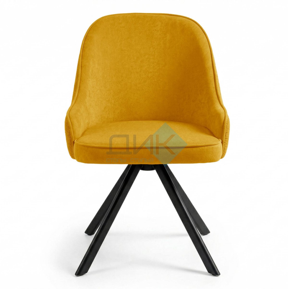 Стул DikLine 266M поворотный, P08/L07 горчица, ножки черные