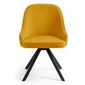 Стул DikLine 266M поворотный, P08/L07 горчица, ножки черные