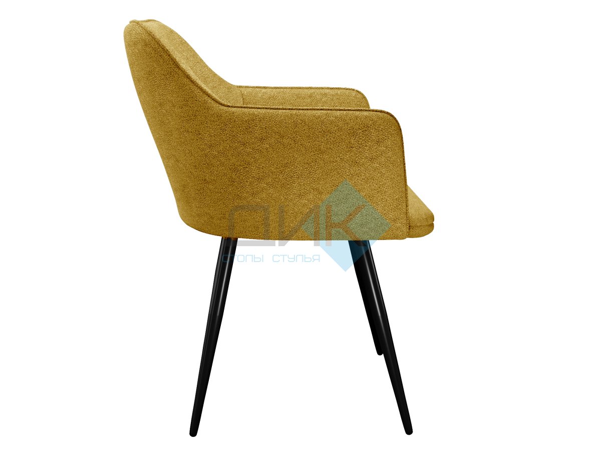 Стул DikLine 277 поворотный NS Gold горчица, ножки черные