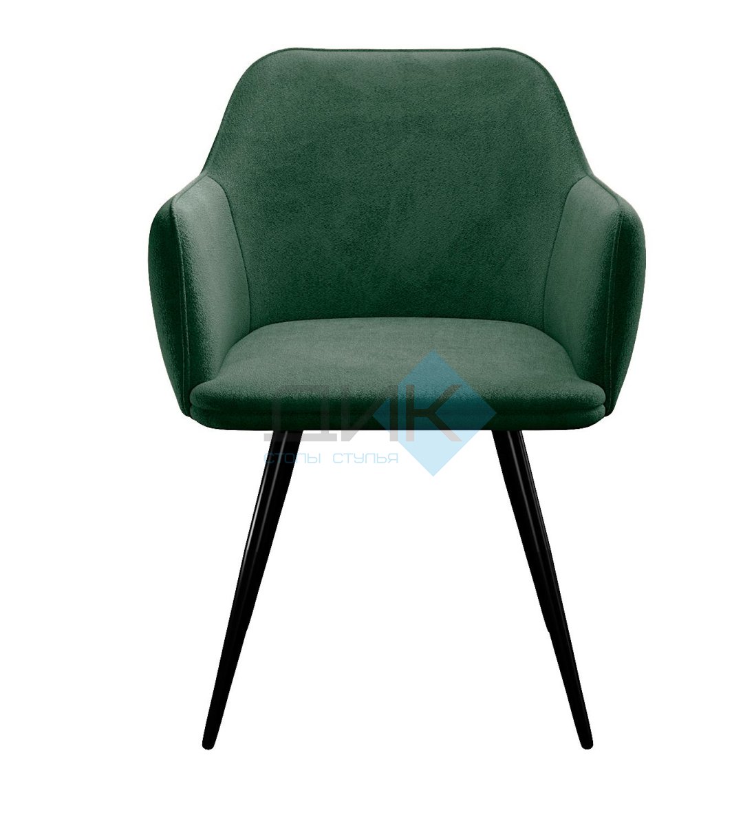 Стул DikLine 277 поворотный TW14 зеленый, ножки черные