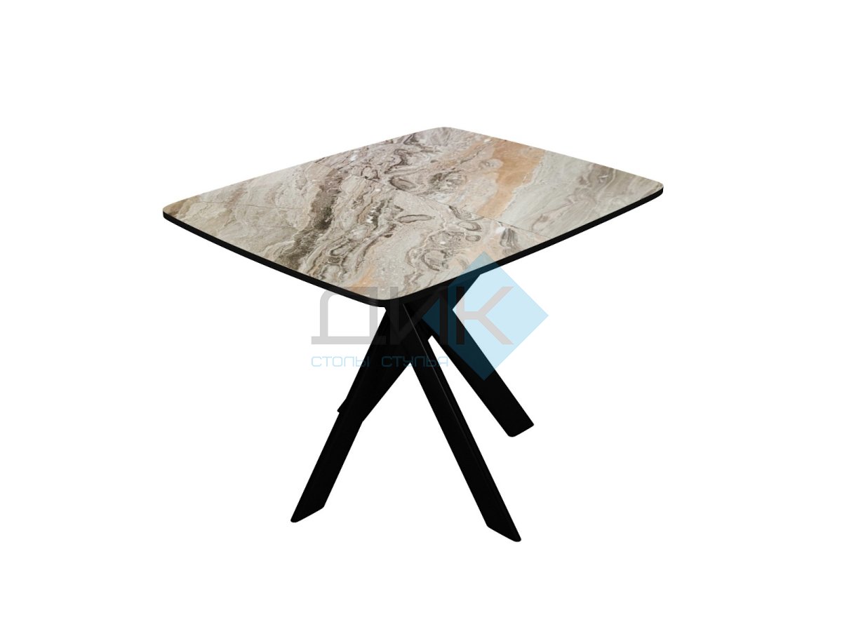 Стол DikLine DKB110, Керамика Venetian Brown Light глянец, опоры черные