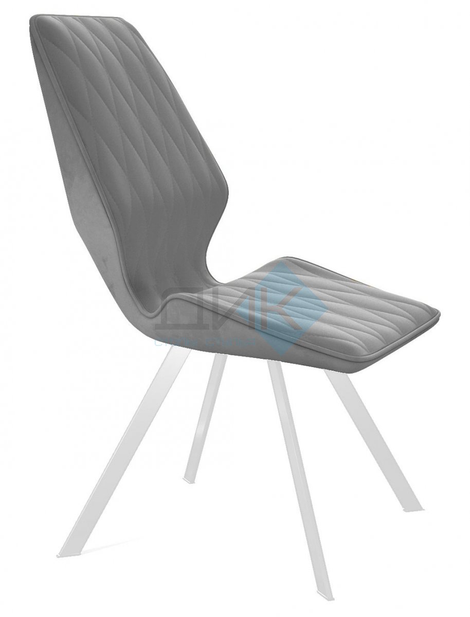 Стул DikLine 243 B22 GREY поворотный/ ножки белые