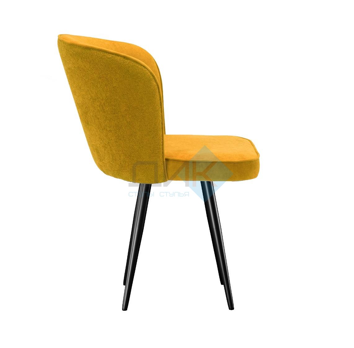Стул DikLine 348 поворотный P08/L07 горчица, ножки черные