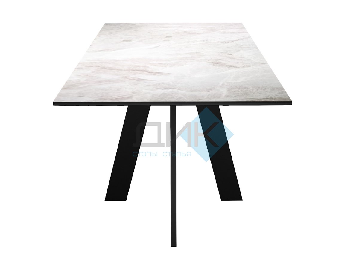 Стол DikLine SKM110 Керамика Italian Grey (глянец серый)/подстолье черное