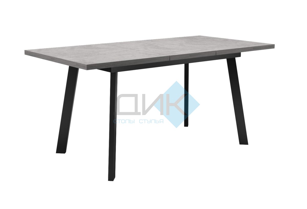 Стол DikLine HB120 Бетон (ЛДСП EGGER)/опоры черные